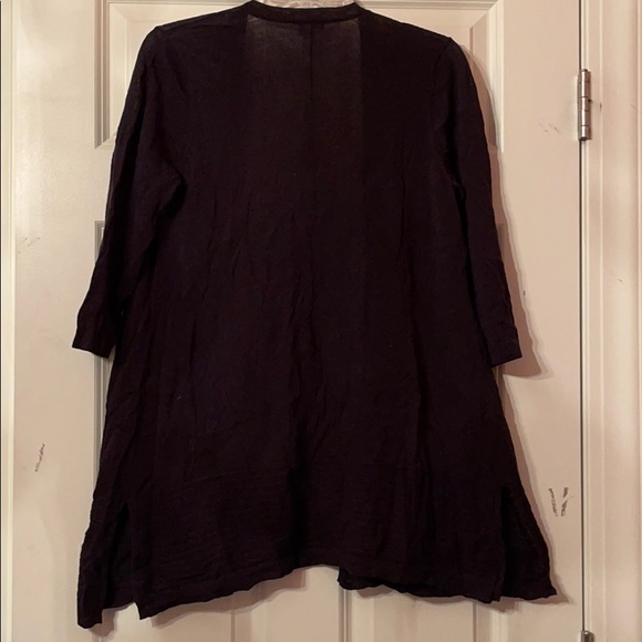 CHICO’S Stitch Detail Black Cardigan Sweater 0 - Picture 6 of 6